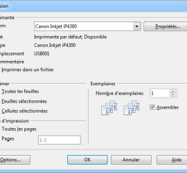 comment imprimer une partie d'un texte